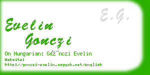 evelin gonczi business card